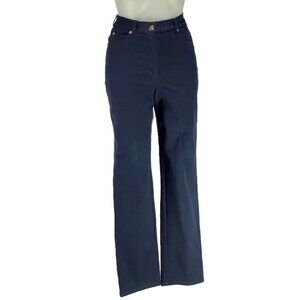 ST JOHN SPORT Pants Classic 5 Pocket Style High Waist Blue Chino Women's Size 2